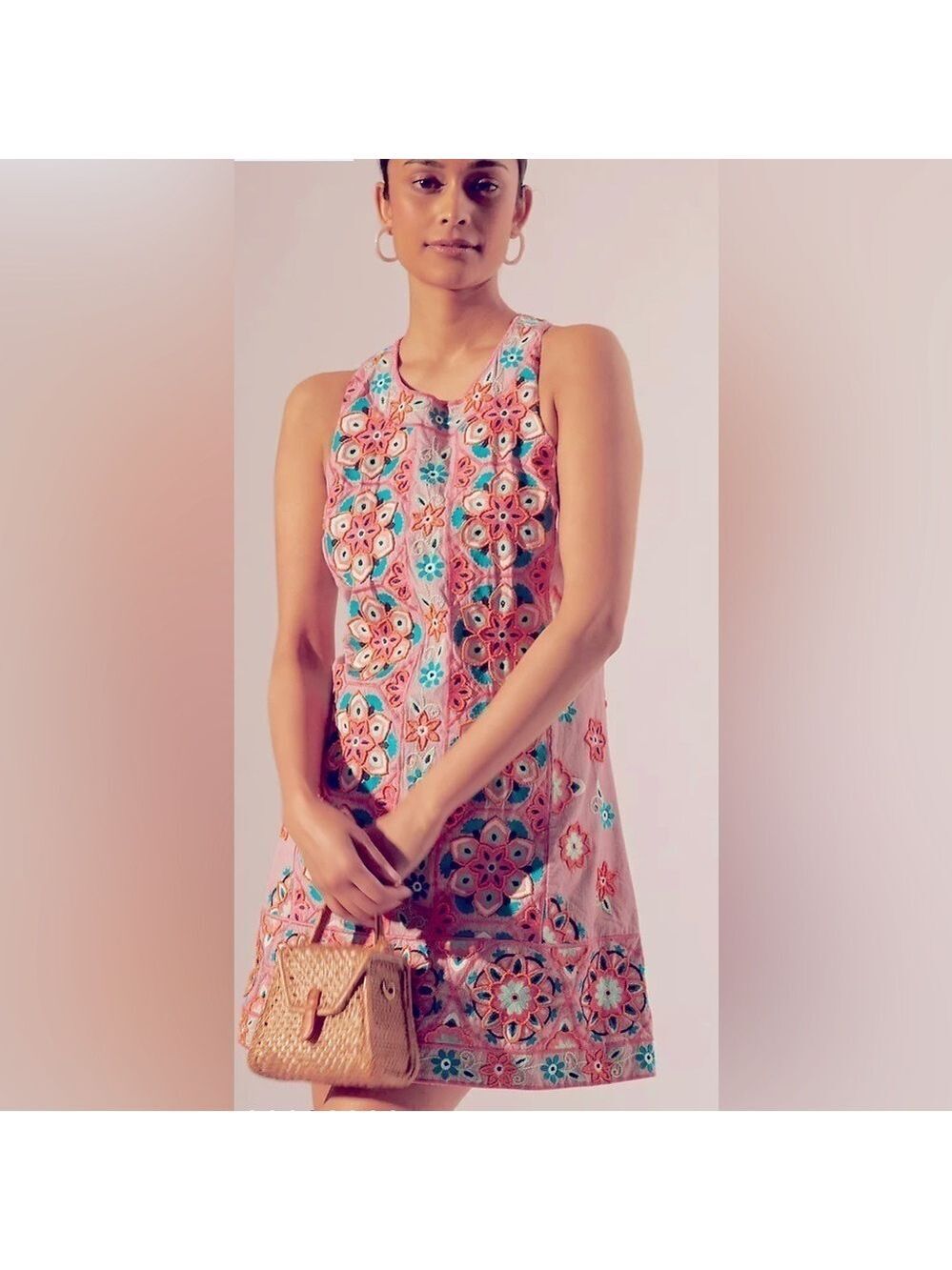 NEW Rare Anthropologie Statement Beaded Embroidered Floral Evening Dress Size 2 - Picture 6 of 15